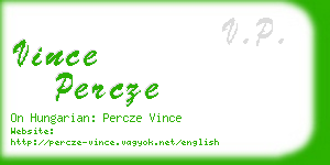 vince percze business card
